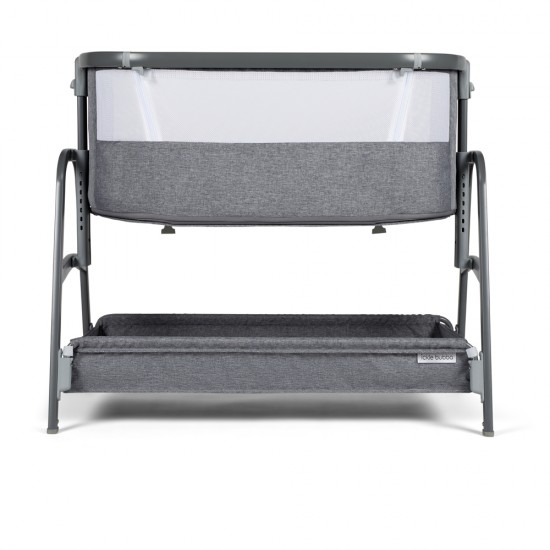 Ickle Bubba Bubba&Me Bedside Crib - Space Grey