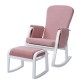 Ickle Bubba Dursley Rocking Chair and Stool, Blush Pink