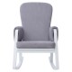 Ickle Bubba Dursley Rocking Chair and Stool, Pearl Grey