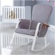 Ickle Bubba Dursley Rocking Chair and Stool, Pearl Grey