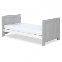 Ickle Bubba Pembrey Cot Bed, Ash Grey & White