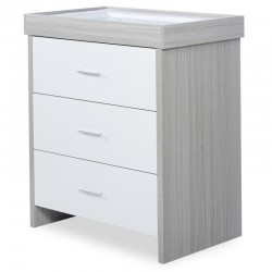 Ickle Bubba Pembrey Changing Unit, Ash Grey & White