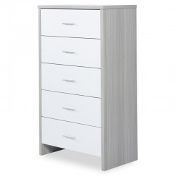 Ickle Bubba Pembrey Tall Chest of Drawers, Ash Grey & White