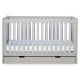 Ickle Bubba Pembrey Cot Bed & Under Drawer, Ash Grey