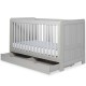 Ickle Bubba Pembrey Cot Bed & Under Drawer, Ash Grey