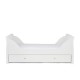 Ickle Bubba Snowdon Classic Sleigh Cot Bed + Mattress, White