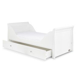 Ickle Bubba Snowdon Classic Sleigh Cot Bed + Mattress, White