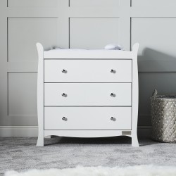 Ickle Bubba Snowdon Changing Unit / Chest Drawers, White