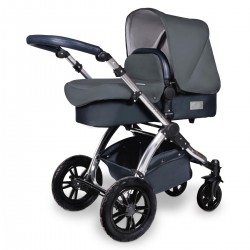 Ickle Bubba Stomp V4 2 in 1 Pushchair & Carrycot, Blueberry / Chrome