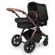 Ickle Bubba Stomp V4 2 in 1 Pushchair & Carrycot, Midnight / Bronze