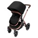 Ickle Bubba Stomp V4 2 in 1 Pushchair & Carrycot, Midnight / Bronze