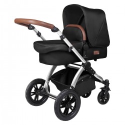 Ickle Bubba Stomp V4 2 in 1 Pushchair & Carrycot, Midnight / Chrome