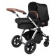 Ickle Bubba Stomp V4 2 in 1 Pushchair & Carrycot, Midnight / Chrome