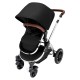 Ickle Bubba Stomp V4 2 in 1 Pushchair & Carrycot, Midnight / Chrome