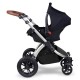 Ickle Bubba Stomp V4 All in One Travel System with Isofix Base, Midnight / Chrome