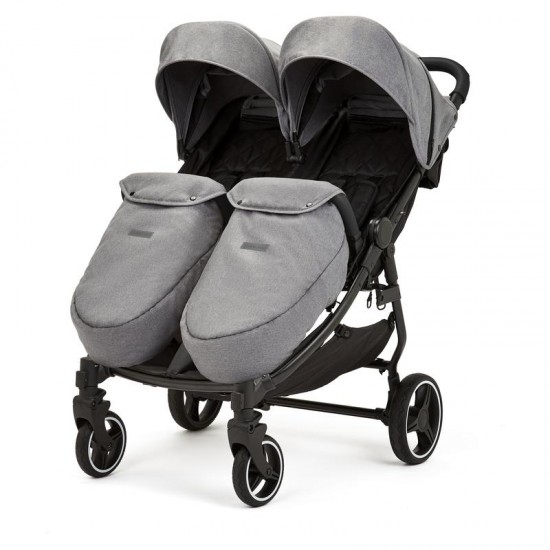 Ickle Bubba Venus Max Double Stroller, Grey