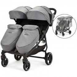 Ickle Bubba Venus Max Double Stroller, Grey