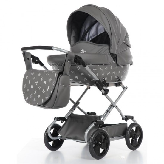 Invictus V-Doll Grey Dolls Pram with Matching Bag