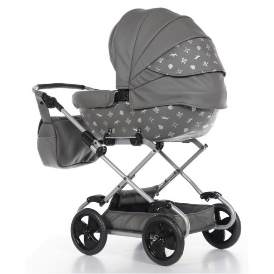 Invictus V-Doll Grey Dolls Pram with Matching Bag