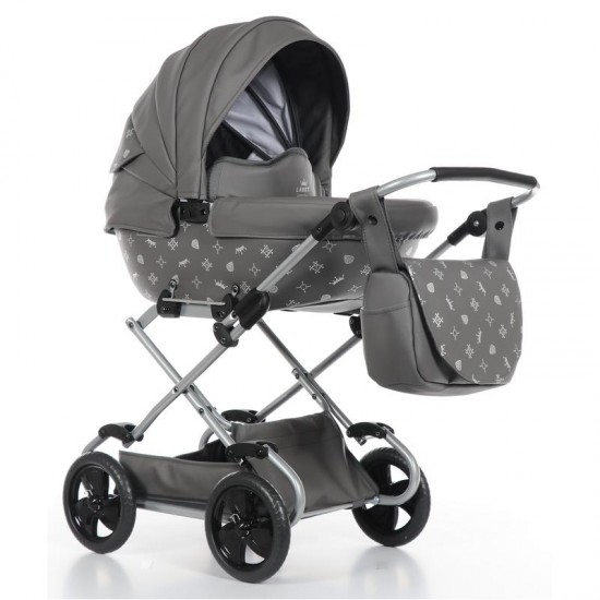 Invictus V-Doll Grey Dolls Pram with Matching Bag