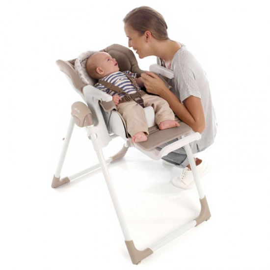 Jane Mila Leatherette Highchair, Cream