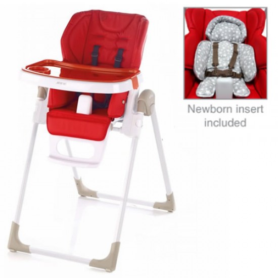 Jane Mila Leatherette Highchair, Red