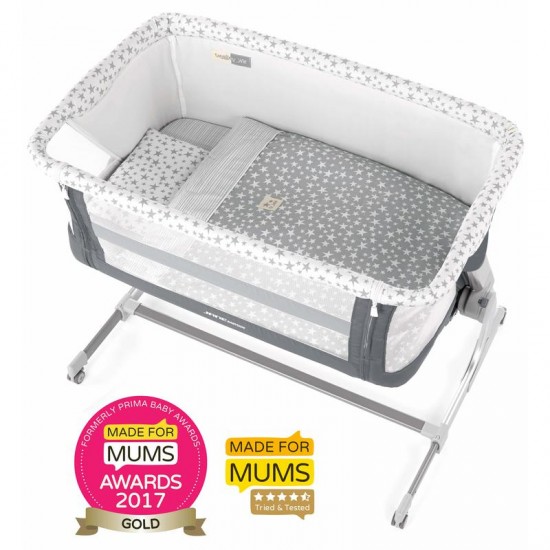 Jane Babyside 3 Deluxe Crib + 4 Piece Bedding Set, Stars