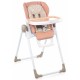 Jane Mila Eco Leather Highchair with Newborn Insert, Pale Pink