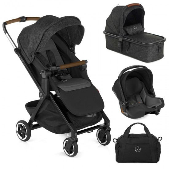 Jane Newel + Micro Pro + Koos iSize R1 Travel System, Cold Black