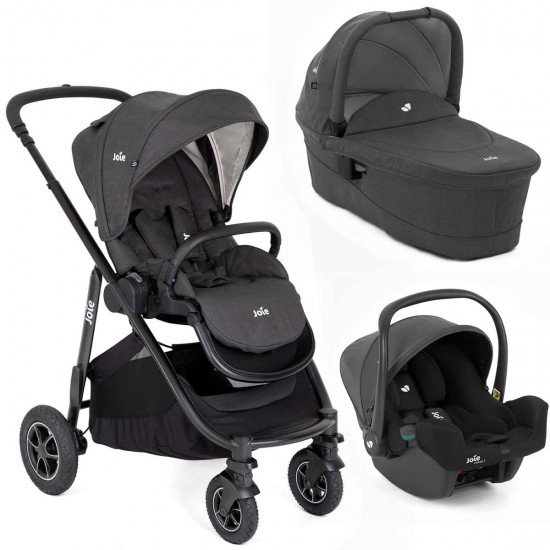 Joie Versatrax Pushchair + Carrycot + Car Seat Travel System, Shale