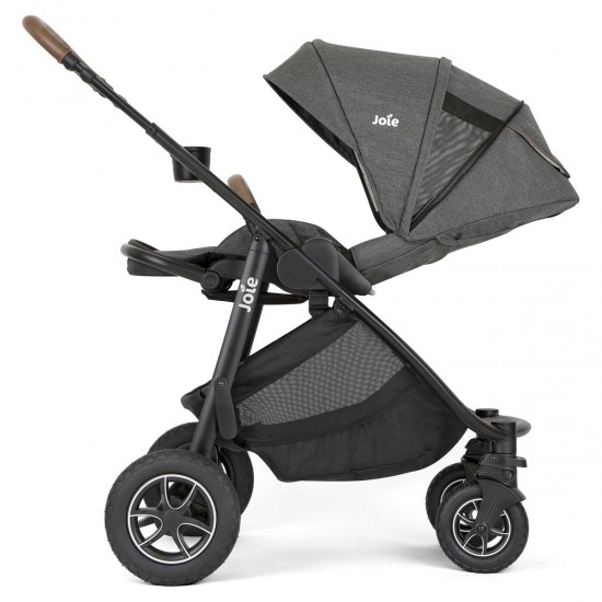 Joie Versatrax Trio Cycle - Pushchair + Carrycot + Car Seat Travel System, Shell Grey