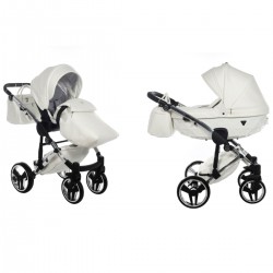 Junama Fluo Individual 2 in 1 Pram & Pushchair, White Silver