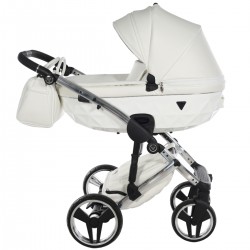 Junama Fluo Individual 2 in 1 Pram & Pushchair, White Silver