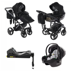 Junama Handcraft 4 in 1 Isofix Travel System, Black