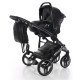 Junama Handcraft 4 in 1 Isofix Travel System, Black