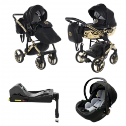 Junama Handcraft 4 in 1 Isofix Travel System, Black Gold
