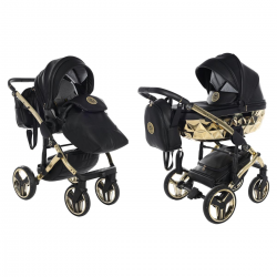 Junama Handcraft 2 in 1 Pram & Pushchair, Black Gold