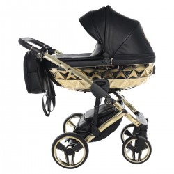 Junama Handcraft 2 in 1 Pram & Pushchair, Black Gold