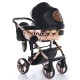 Junama Handcraft 2 in 1 Pram & Pushchair, Black Rose Gold