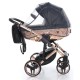 Junama Handcraft 2 in 1 Pram & Pushchair, Black Rose Gold