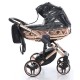 Junama Handcraft 2 in 1 Pram & Pushchair, Black Rose Gold
