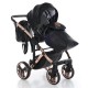 Junama Handcraft 2 in 1 Pram & Pushchair, Black Rose Gold