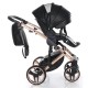 Junama Handcraft 2 in 1 Pram & Pushchair, Black Rose Gold