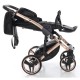 Junama Handcraft 2 in 1 Pram & Pushchair, Black Rose Gold
