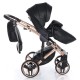 Junama Handcraft 2 in 1 Pram & Pushchair, Black Rose Gold