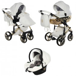 Junama Handcraft 3 in 1 Travel System, White Gold