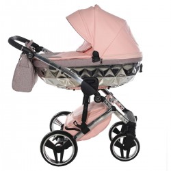 Junama Handcraft Glitter 2 in 1 Pram & Pushchair, Pink