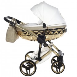 Junama Handcraft Glitter 2 in 1 Pram & Pushchair, Gold