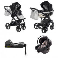 Junama Handcraft Glitter 4 in 1 Isofix Travel System, Black