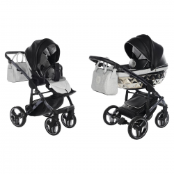 Junama Handcraft Glitter 2 in 1 Pram & Pushchair, Black